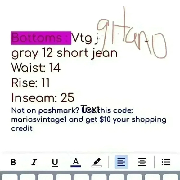 vtg #gitano dark gray jeans labeled 12 short 12 petite small waist - Picture 11 of 11